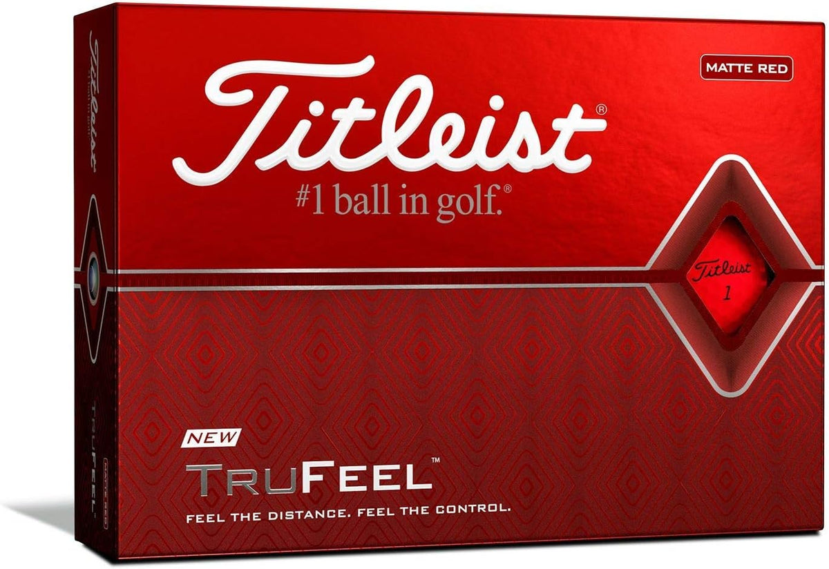 Titleist 12 Pack TruFeel Color Golf Balls (Matte Red)