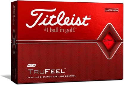Titleist 12 Pack TruFeel Color Golf Balls (Matte Red)