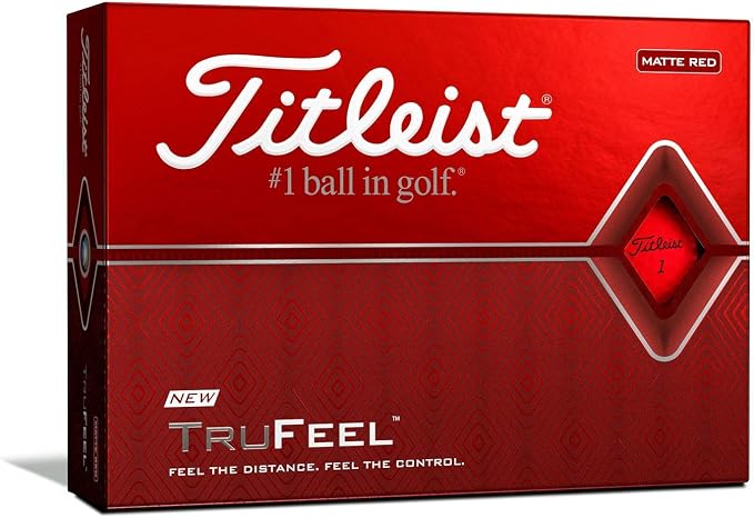 Titleist 12 Pack TruFeel Color Golf Balls (Matte Red)