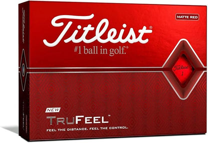 Titleist 12 Pack TruFeel Color Golf Balls (Matte Red)