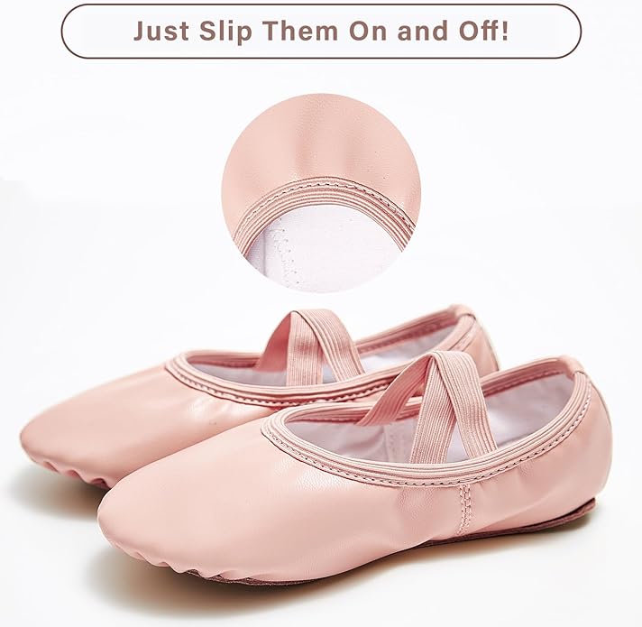Stelle Ballet Shoes for Girls Toddler Dance Slippers Soft Leather Ballerina Boys Shoes for ToddlerLittle KidBig KidWomen