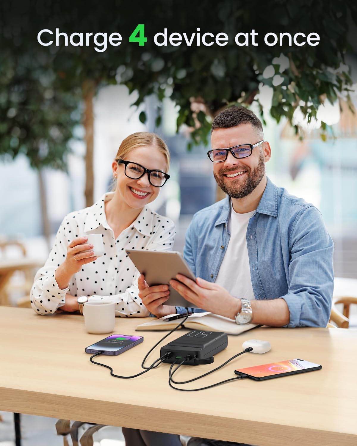 Power Bank Fast Charging 50000mAh - 22.5W Portable Charger USB C Quick Charge with 4 Outputs & 3 Inputs LED Display Huge Capacity External Battery Pack for iPhone, Samsung, iPad etc Black( Not in original packaging. Item got some scratches.)