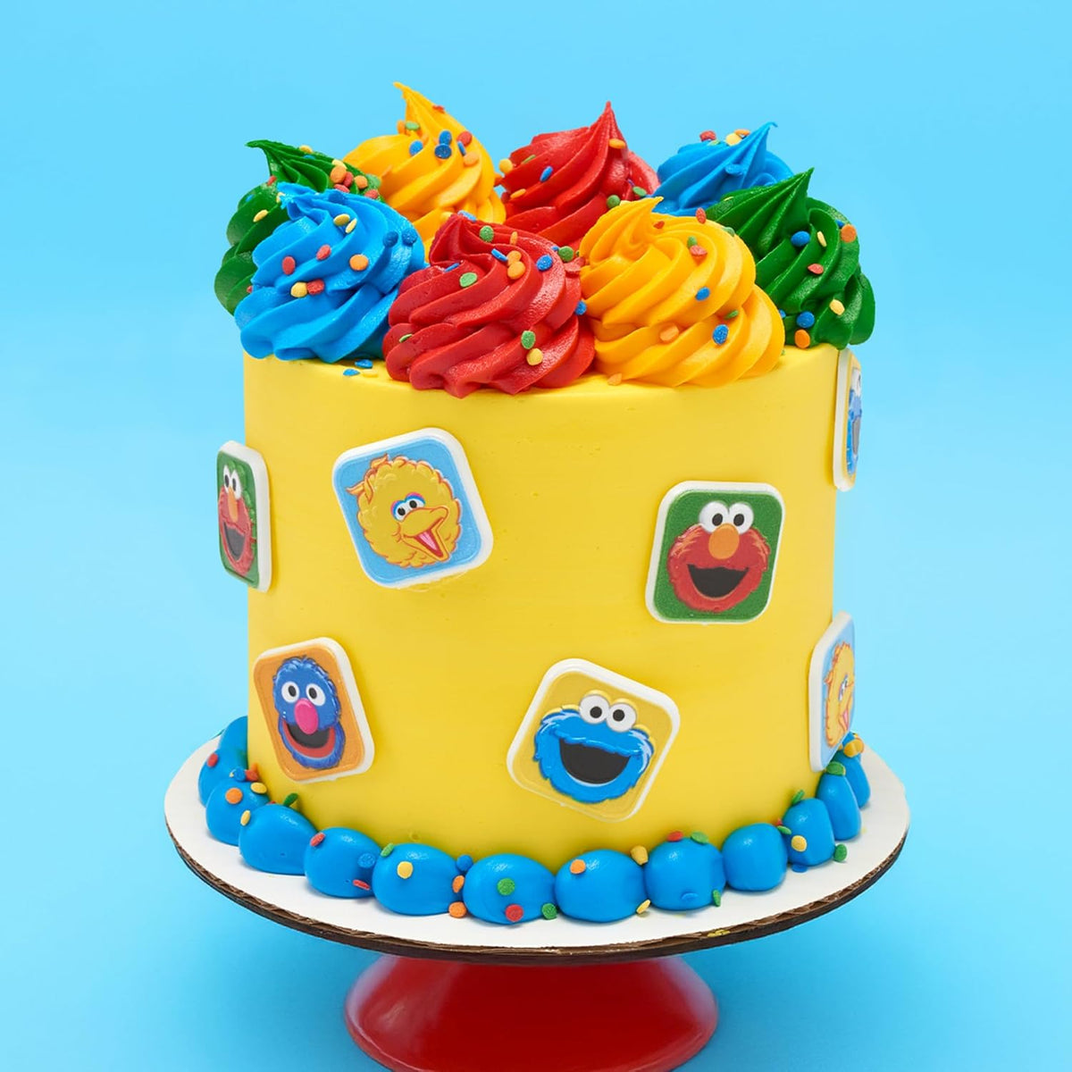 Sesame Street Rings, 24 Cupcake Toppers Featuring Elmo, Big Bird, Cookie Monster, Grover, Bright Colorful ( Cupcake Decorations, Food Safe - 24 Pack (Mixed Character Amounts)
