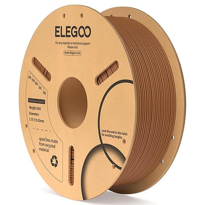 ELEGOO PLA Filament 1.75mm Orange 1KG, 3D Printer Filament Dimensional Accuracy - 0.02mm, 1kg Cardboard Spool(2.2lbs) 3D Printing Filament Fits for Most FDM 3D Printers