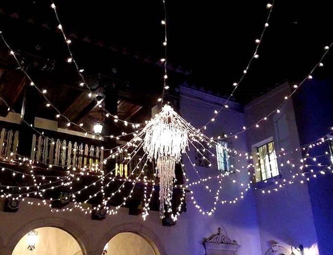 Novelty Lights 50 Light Clear Christmas Wedding Mini String Light Set, White Wire, Indoor/Outdoor UL Listed, 11' Long