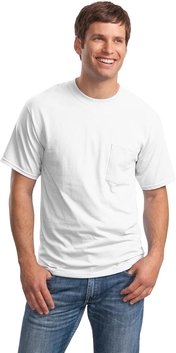 Cotton T-Shirt with Pocket by Hanes