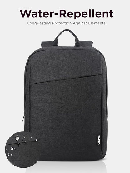 Lenovo Laptop Backpack B210, 15.6-Inch LaptopTablet, Durable, Water-Repellent, Lightweight, Clean Design, Sleek for Travel, Business Casual or College, GX40Q17225, Black