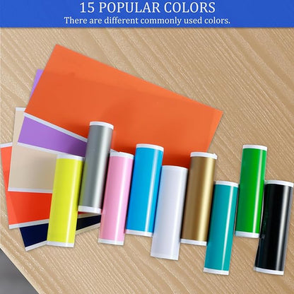 18Pcs Smart Adhesive Vinyl Sheets with Transfer Film No Residue Compatible for Joy 12x5.5inch