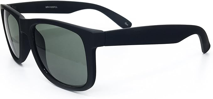 RAKOSTA c4165 Matte Finish Reflective Mirrored Horn Rimmed Womens Mens Sunglasses (BLACK, MATTE FRAME)