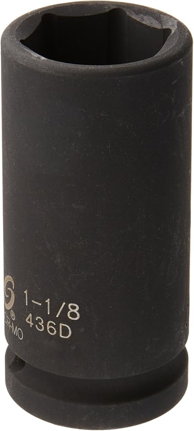 SUNEX TOOLS 436D 34" Drive Deep 6 Point Impact Socket 1-18"