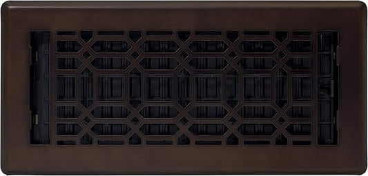 Decor Grates NGH410-RB Floor Register, 4x10 Inches, Rubbed Bronze Finish, 1 Count (Pack of 1)