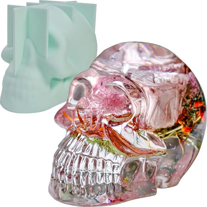 Skull Silicone Molds, 3D Extra Large Skeleton Skull Epoxy Resin Molds for Casting Arts Crafts, Home Decor, Parties and Holidays