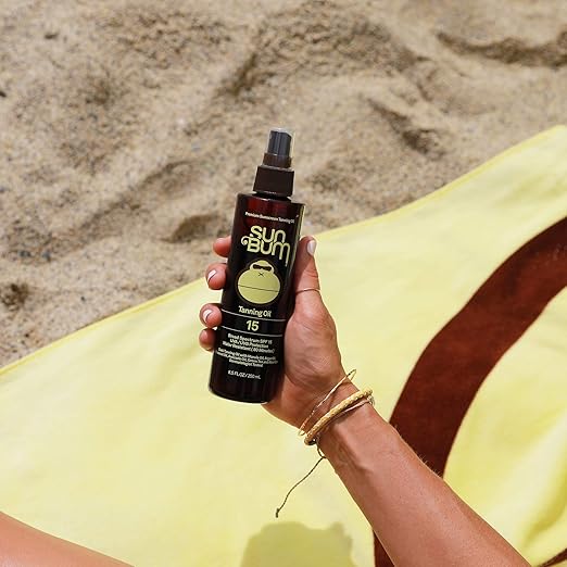 Sun Bum SPF 15 Moisturizing Tanning Oil  Vegan and Hawaii 104 Reef Act Compliant (Octinoxate  Oxybenzone Free) Broad Spectrum Moisturizing UVAUVB Sunscreen Tanning Oil  8.5 oz
