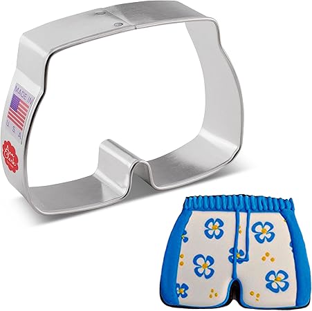 Bathing Suit TrunksBoxer Shorts Cookie Cutter 3.25" Made in USA by Ann Clark