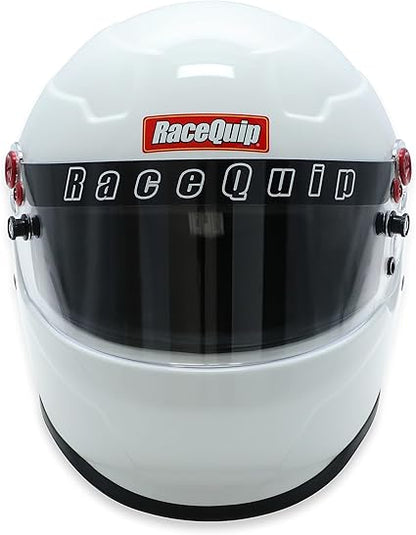 RaceQuip Full Face Helmet PRO20 Series Snell SA2020 Rated Gloss White Medium 276113