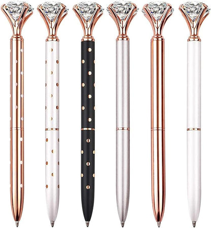 Diamond Gel Pen Korean Students Beautiful Stationery Pen Black Refills Children Student Gift Stationery Ballpoint Pens for Women for Note Taking Refillable Crystal Pen Diamond Pen with Crystal