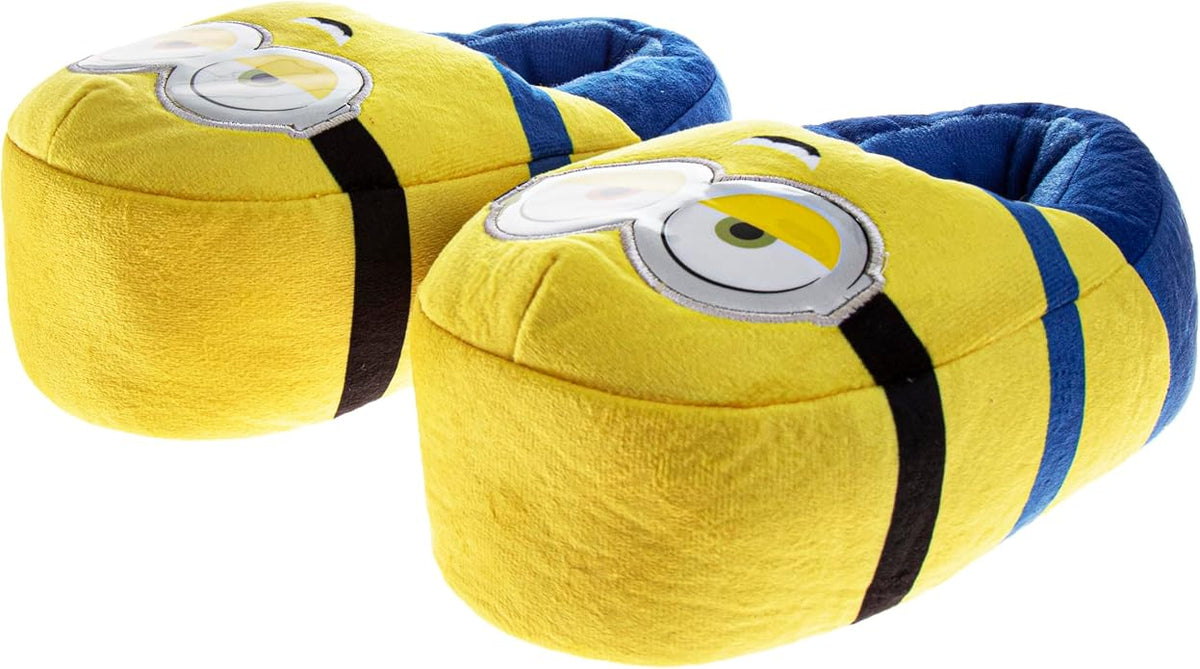 Josmo Minions Slippers for Girls and Boys - Despicable Me Indoor Comfy House Shoes Plush Fuzzy Minion Slipper (sizes: 5-10 Toddlers / 11-1 Little Kid / 2-5 Big Kids)