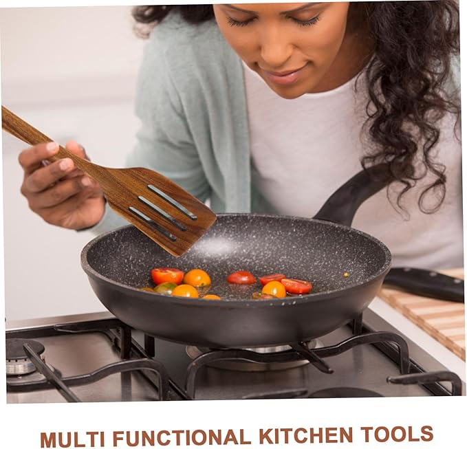 Elegant Wooden Multi-purpose Spatula Kitchen Turner Set for Cooking Nonstick Wood Cooking Spatula Portable Kitchen Supplies