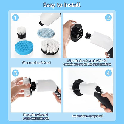 Electric Spin Scrubber 7 Pack Brush Heads, 7Pcs Replaceable Brush Heads for Electric Shower Scrubber for Cleaning