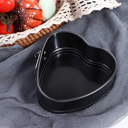 Pokinge Heart Shaped Springform Cake Mold Pan Toast Mold with Removable Loose Base Bakeware Cake Pan Nonstick Baking For Cake Baking Pans