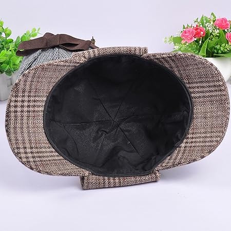 Vintage Plaids Baseball Hat with Double Brims Adjustable Breathable Cotton Hat for Stylish and Practical Wear