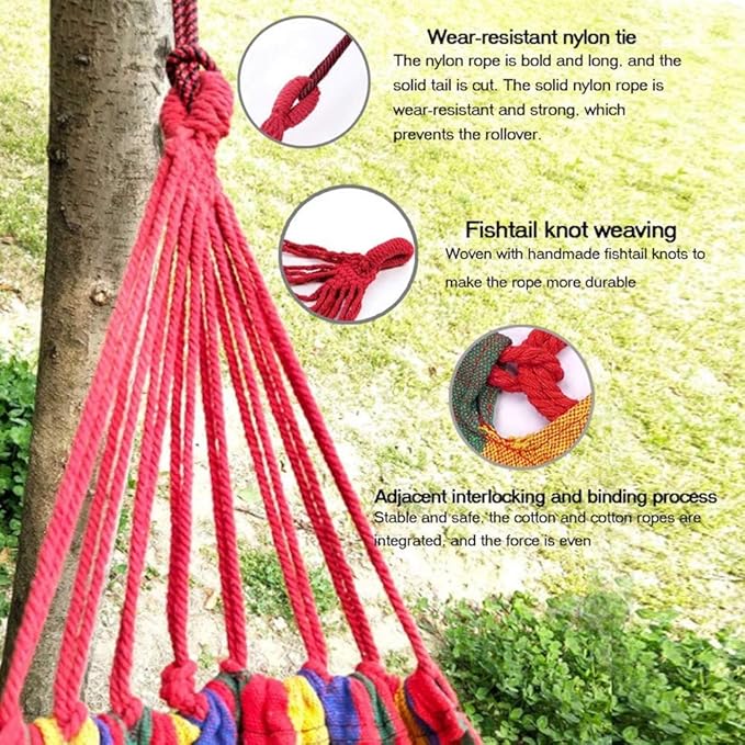 Outdoor amacas Garden Camping Hammock,Portable Hammock for Patio Yard Garden Backyard Porch Travel
