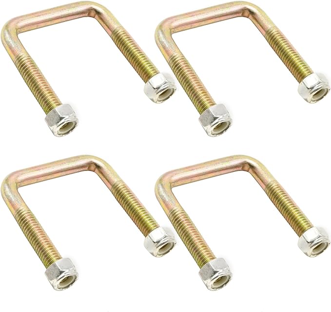 4 Pcs 72618G01 Golf Cart Rear Leaf Spring U-Bolts with Nuts, Replacement for EZGO TXT Workhorse Gas Electric 1996-Up Models, Replaces 72029-G01 72124-G01