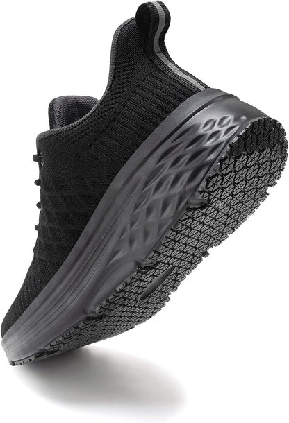 AVW Womens Non Slip Work Shoes Water Resistant Walking Sneakers Food Service Chef Kitchen Shoes.