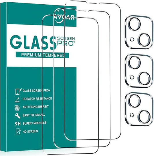 33 Pack Glass Screen Protector for iPhone 13 with Camera Lens Protector, 6.1 Inch HD Clear Tempered Glass Film for iPhone 13, Anti-Scratch, Bubble Free, Case-friendly