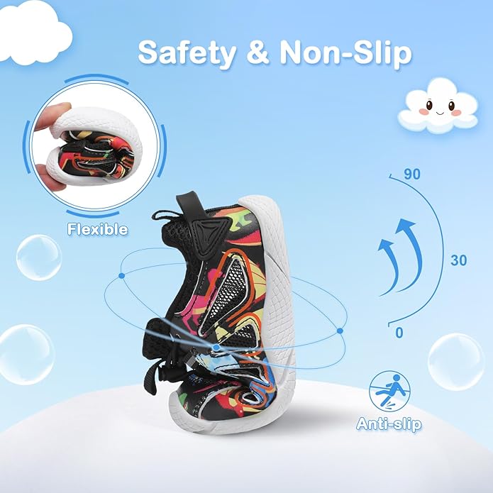 BARERUN Toddler Shoes Boy Girl Sneakers Lightweight Breathable Barefoot RunningWalking Shoes Toddler Tennis Shoes with Adjustable Tightness