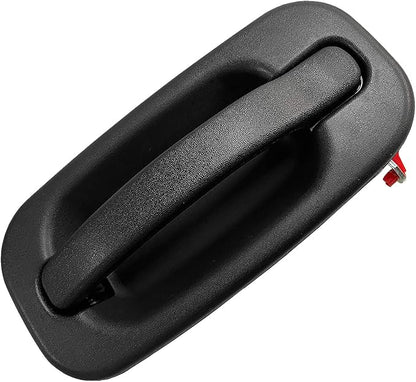 NPAUTO Exterior Front Passenger Side Door Handle Compatible with 1999 2000 2001 2002 2003 2004 2005 2006 2007 Silverado GMC Sierra Tahoe Yukon XL Avalanche 1500 2500 HD, Black, No Keyhole