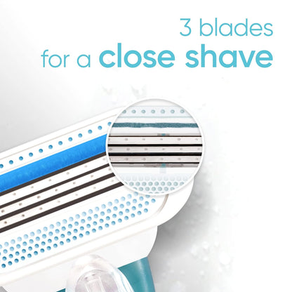 Gillette Venus Smooth Women's Razor Handle + 6 Refills with Soft-Grip Gel Handle (Open Box)