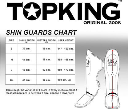 TOP KING Boxing Muay Thai Shin Guards Protector Protection