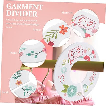 6pcs Baby Clothes Size Dividers Round Plastic Hanger Separation Circle for Boys and