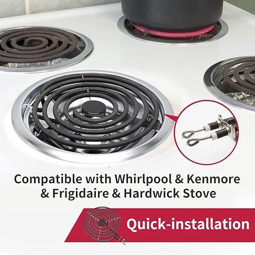 MP22YA Electric Stove Burner Element Replacement-Perfectly Compatible with Whirlpool & Kenmore & Frigidaire & Hardwick & Maytag & Norge Stove Top-Include 2* MP15YA 2* MP21YA