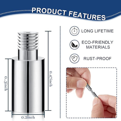 Hotop 40 Pcs Scrapbook Extension Posts Screws Album Scrapbook Extender Accessories Album Binding Tool Supplies Extension Replacements for Post-bound Refillable Photo Albums (12 Mm/ 0.47 Inch)