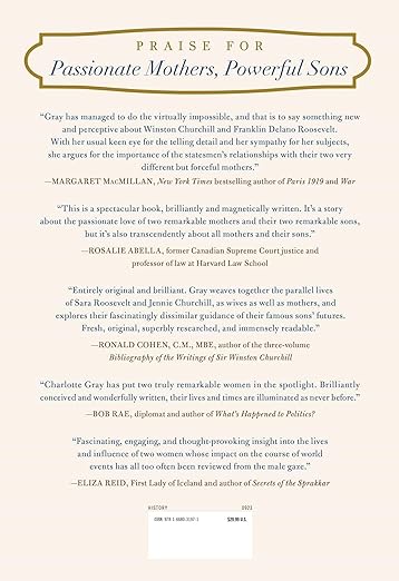 Passionate Mothers, Powerful Sons: The Lives of Jennie Jerome Churchill and Sara Delano Roosevelt