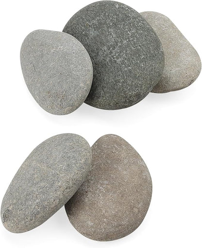 SHEUTSAN 9 PCS 3-4 Inch River Painting Rocks, Crafts Stones, Flat Rocks, Smooth Painting Stone for DIY Project, Hand Crafts