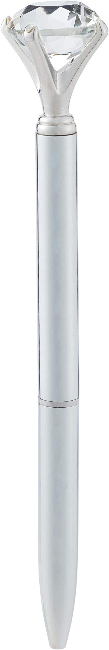 Abbott Collection 20-BIJOUX-SIL Pen wLarge Gem-Silver-5.5" L, 5.5 inches L