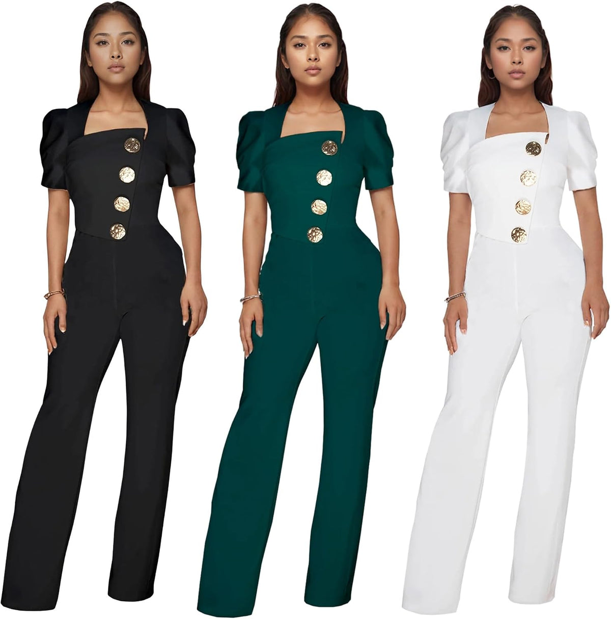 Medium Size PORRCEY Women Sexy Elegant Velvet Jumpsuits Casual Outfits Clubwear.