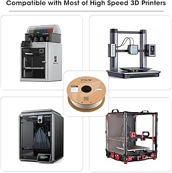 eSUN High Speed PLA Filament 1.75mm, 3D Printer Filament Speedy PLA Plus for Fast Printing, Dimensional Accuracy - 0.03mm, 1KG Cardboard Spool (2.2 LBS) 3D Printing Filament for 3D Printers, White