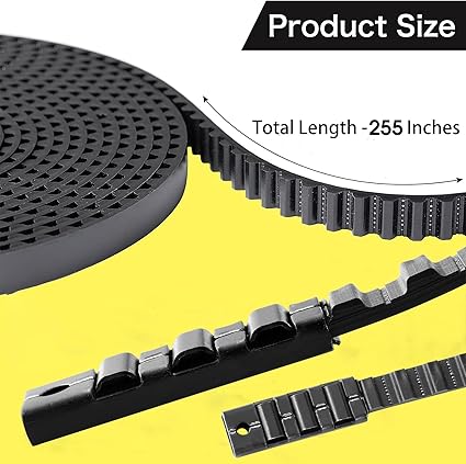 41A3589-1 Garage Door Openers Belt Assembly for 8ft Garage Door, 255 inches Drive Belt with 11ft Rail Compatible with Liftmaster Chamberlain Garage Door Openers 1270, 1280, 1280R, 8100, 8200  9200