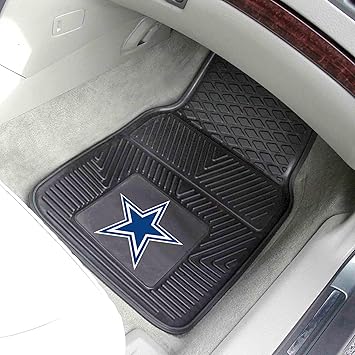 FANMATS - 8274 NFL Dallas Cowboys Vinyl Heavy Duty Car Mat,Set of two, 18"x27"