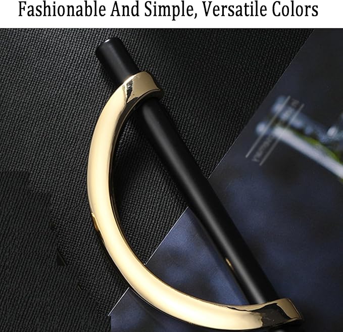 Sliding Door Handle,Semicircular Push Pull Door Handles,Drawer Handles,Suitable for Bedrooms,Bathrooms,Garages,Shopping Malls,Zinc Alloy(Gold,154x128mm)