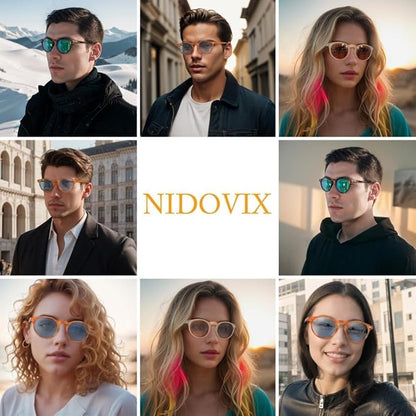 Vintage Polarized Sunglasses for Men Women Round Retro Classic Fashion Eyewear UV400 Protection Sun Glasse