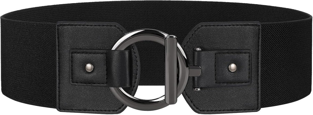 JASGOOD Women Wide Elastic Waist Belt Fashion Stretchy Dress Belt Fit Waist 35"-39"