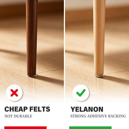 Felt Furniture Pads 216 Pcs for Hardwood Floors Brown/Beige Protect chairs, tables, and furniture legs from scratches. Easy stick, no tools, silent glide on all floors.