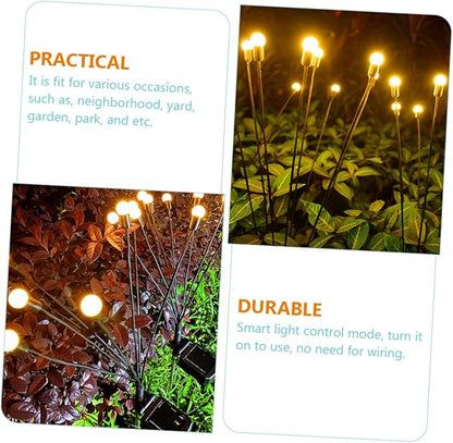 Solar-Powered Landscape Lamp 8-led Garden Lights No Wiring Needed Auto-onOff for Yard Garden Park Decorations