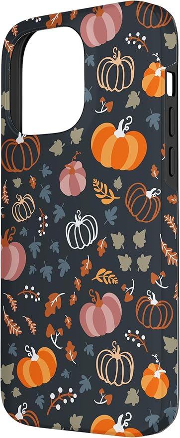 iPhone 14 Pro Max Autumn Falling Leaves Pumpkin Spice Harvest Happy Fall Case