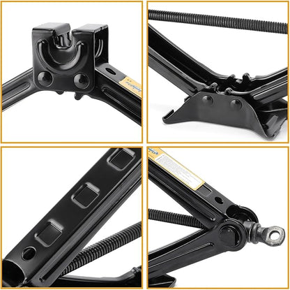 Ikaufen Car Jack Kit Scissor Jack for Car 2 Ton (4400 lbs) Tire Jack Tool Kit Universal Car Emergency Kit with Lug Wrench Tire Changing Kit for Car SUV MPV
